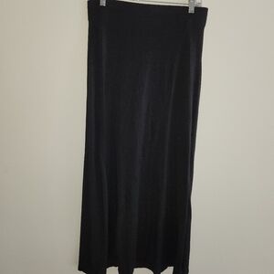 DKNY Long black jersey skirt